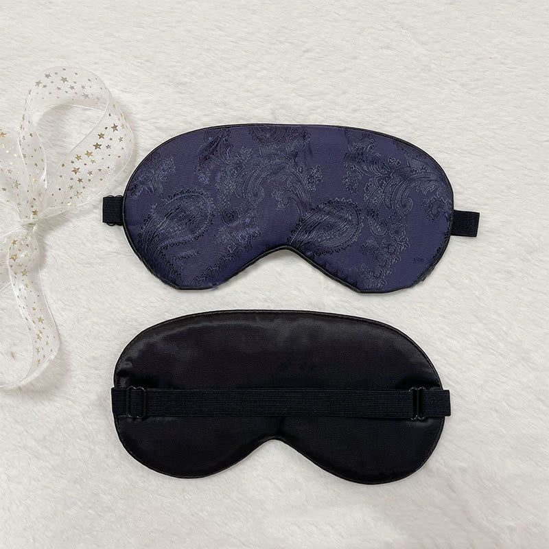 Maschera per dormire con motivo Paisley in seta simulata
