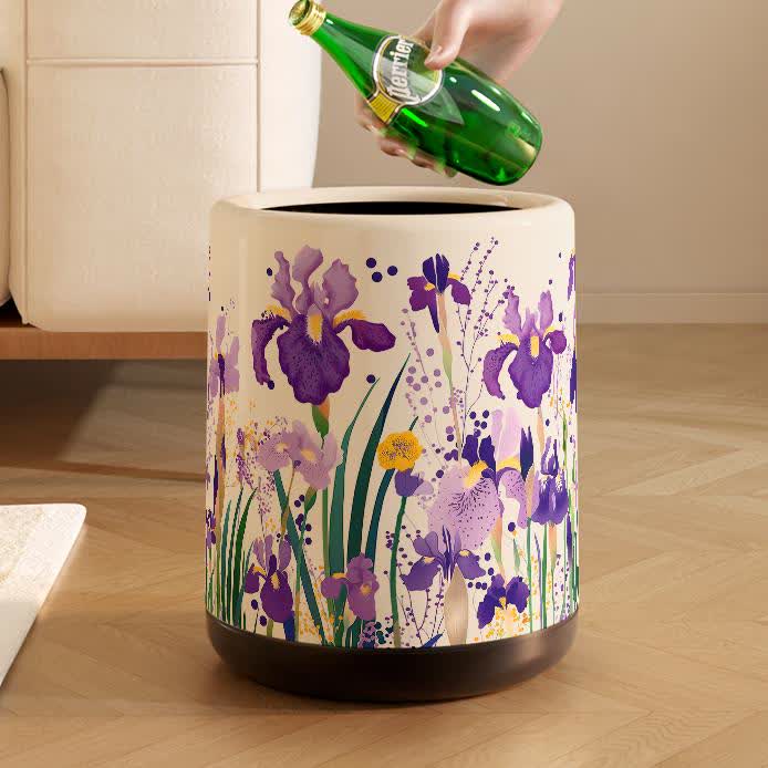 Cestino decorativo floreale di grande capacità