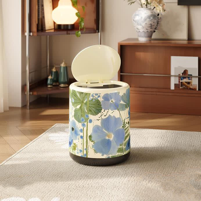 Cestino decorativo floreale di grande capacità
