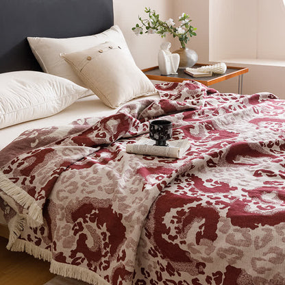 Trapunta reversibile vintage con nappe in garza di cotone