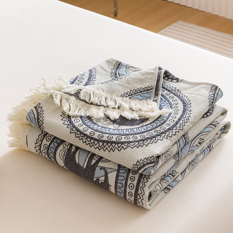 Trapunta vintage con nappe in garza a quattro strati