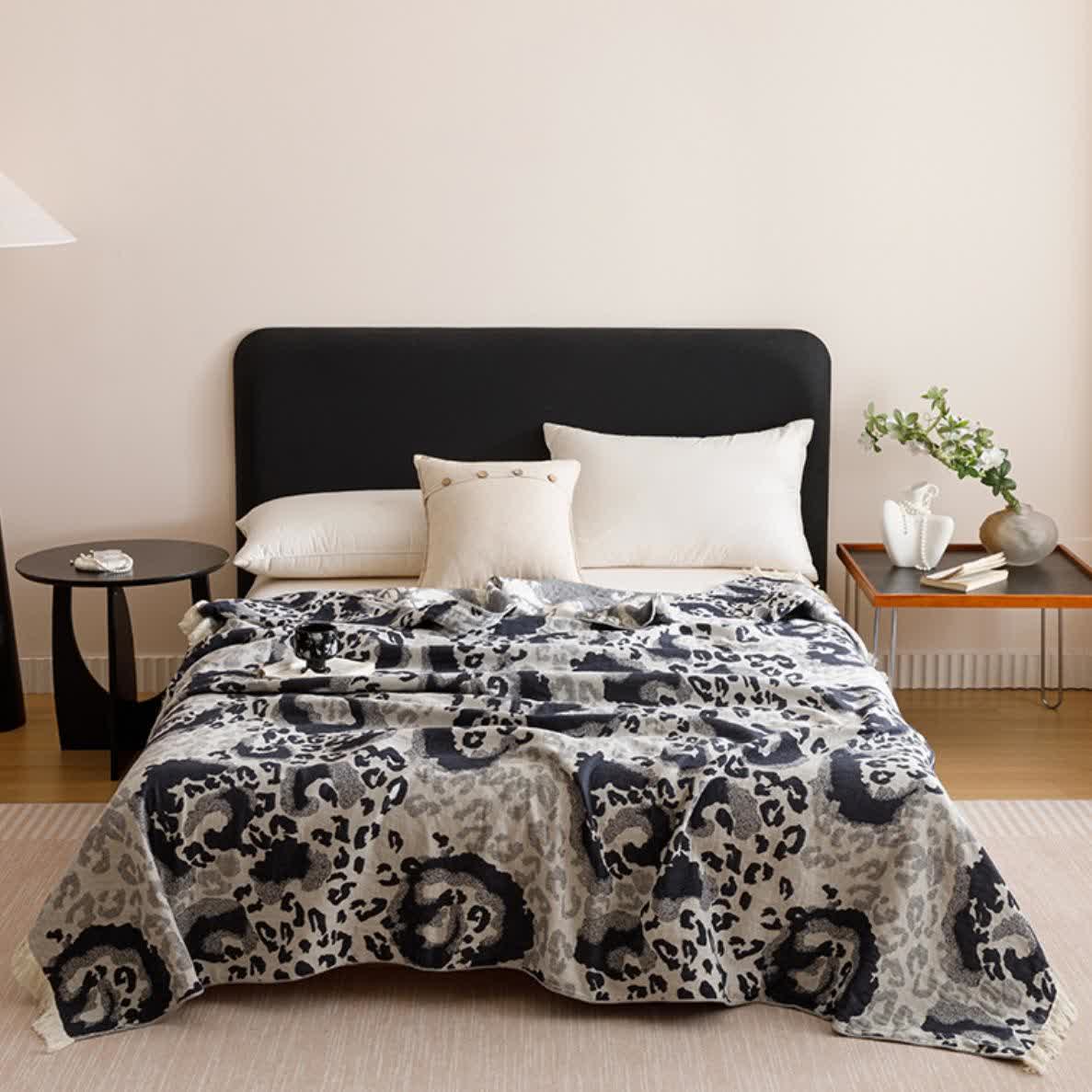 Trapunta reversibile vintage con nappe in garza di cotone