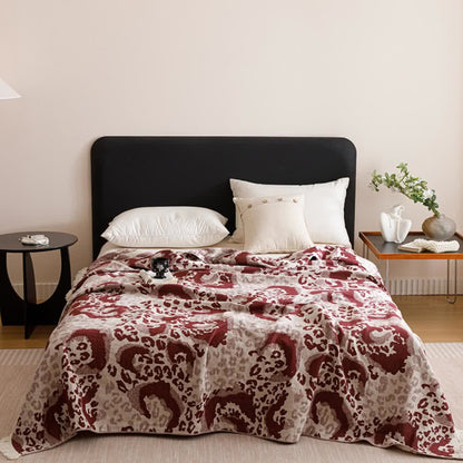 Trapunta reversibile vintage con nappe in garza di cotone