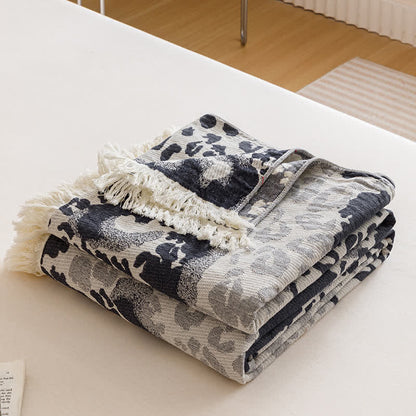 Trapunta reversibile vintage con nappe in garza di cotone