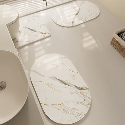Tappetino da bagno moderno, antiscivolo, a rapida asciugatura e con trama testurizzata