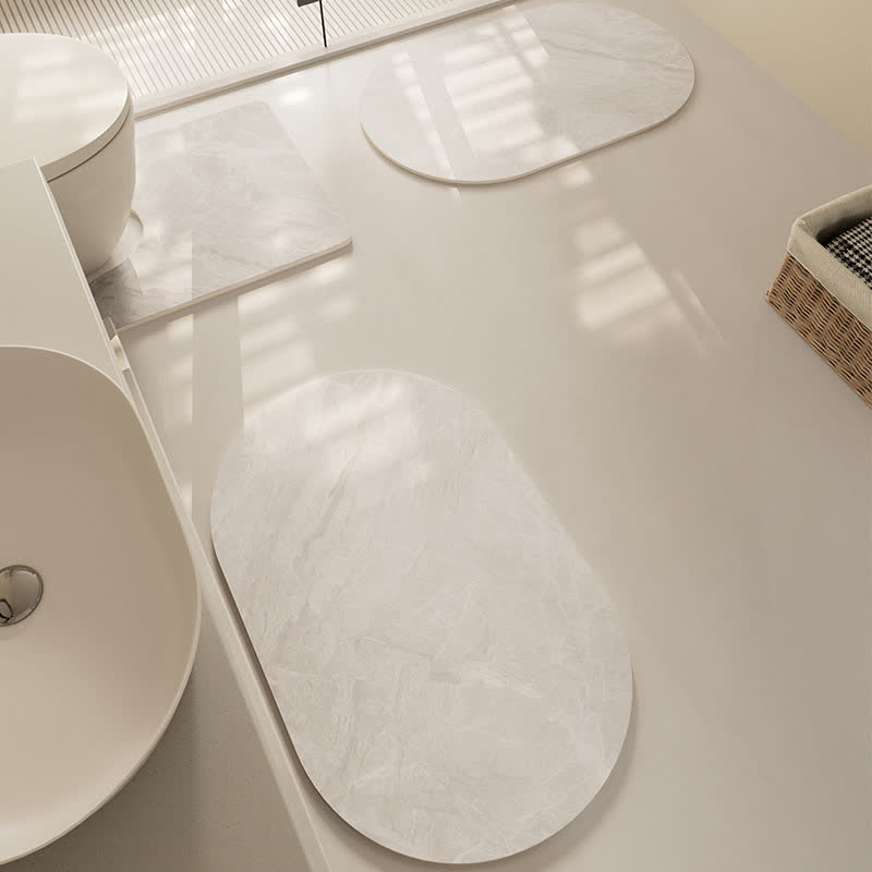 Tappetino da bagno moderno, antiscivolo, a rapida asciugatura e con trama testurizzata