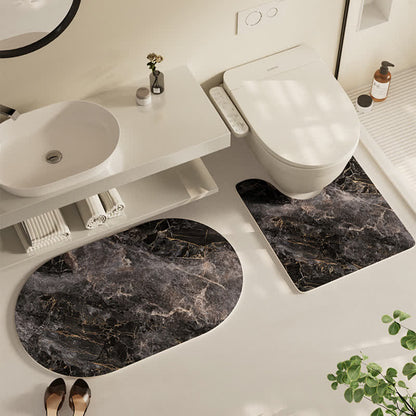 Tappetino da bagno moderno, antiscivolo, a rapida asciugatura e con trama testurizzata