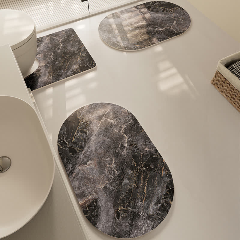 Tappetino da bagno moderno, antiscivolo, a rapida asciugatura e con trama testurizzata