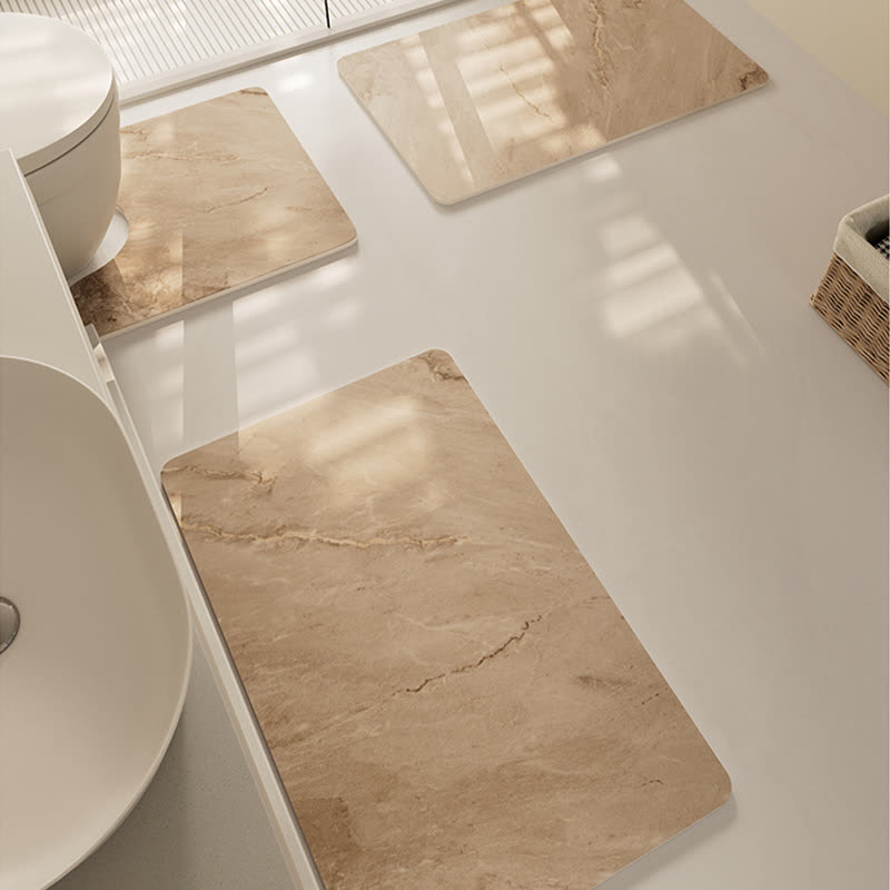 Tappetino da bagno moderno, antiscivolo, a rapida asciugatura e con trama testurizzata