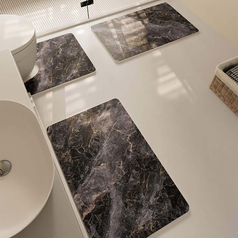 Tappetino da bagno moderno, antiscivolo, a rapida asciugatura e con trama testurizzata