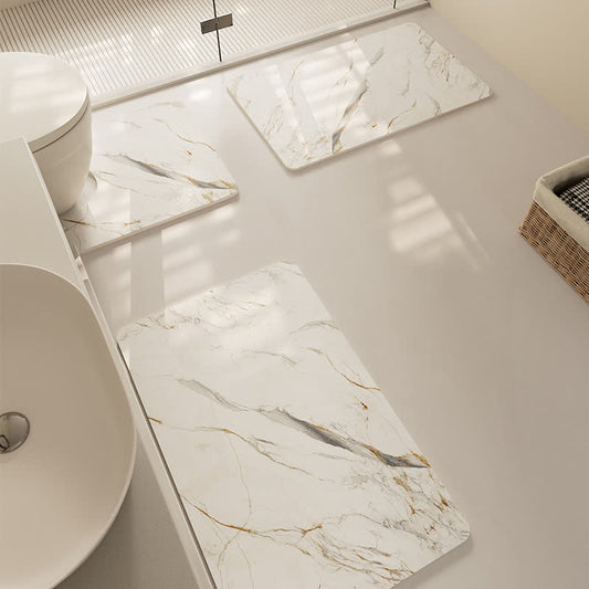 Tappetino da bagno moderno, antiscivolo, a rapida asciugatura e con trama testurizzata