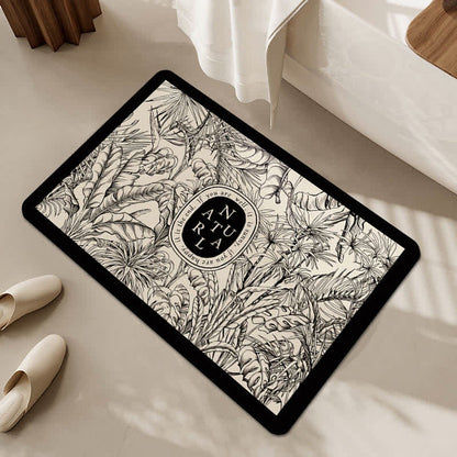 Tappetino da bagno antiscivolo di lusso con motivo floreale e diatomee