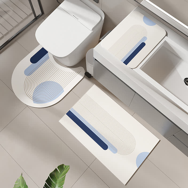 Tappetino da bagno antiscivolo semplice e moderno in fango diatomeico