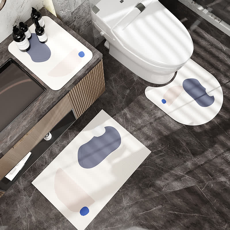 Tappetino da bagno antiscivolo semplice e moderno in fango diatomeico