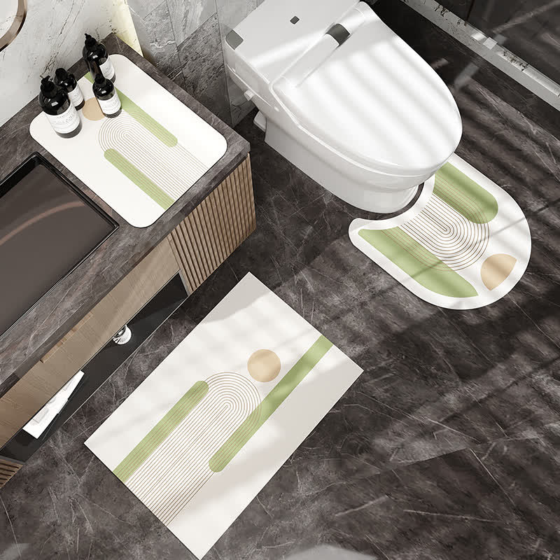Tappetino da bagno antiscivolo semplice e moderno in fango diatomeico