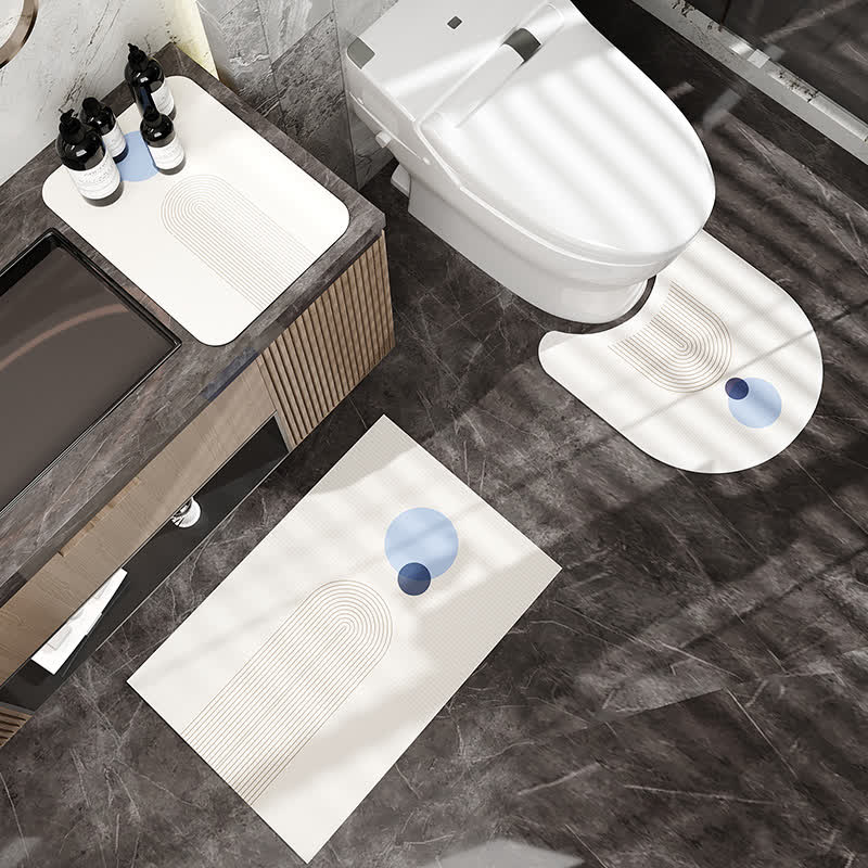 Tappetino da bagno antiscivolo semplice e moderno in fango diatomeico