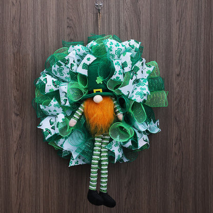 Decorazione da appendere alla porta con ghirlanda creativa per bambole a forma di trifoglio