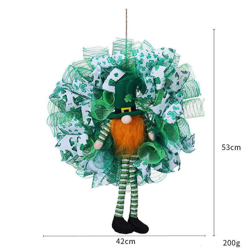 Decorazione da appendere alla porta con ghirlanda creativa per bambole a forma di trifoglio