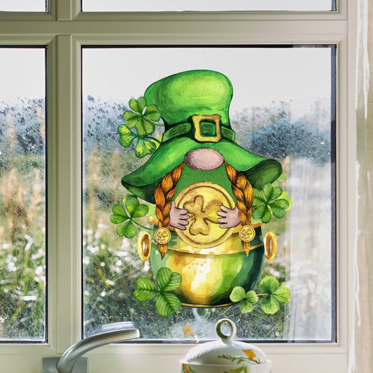 Adesivo decorativo da parete per finestra di San Patrizio