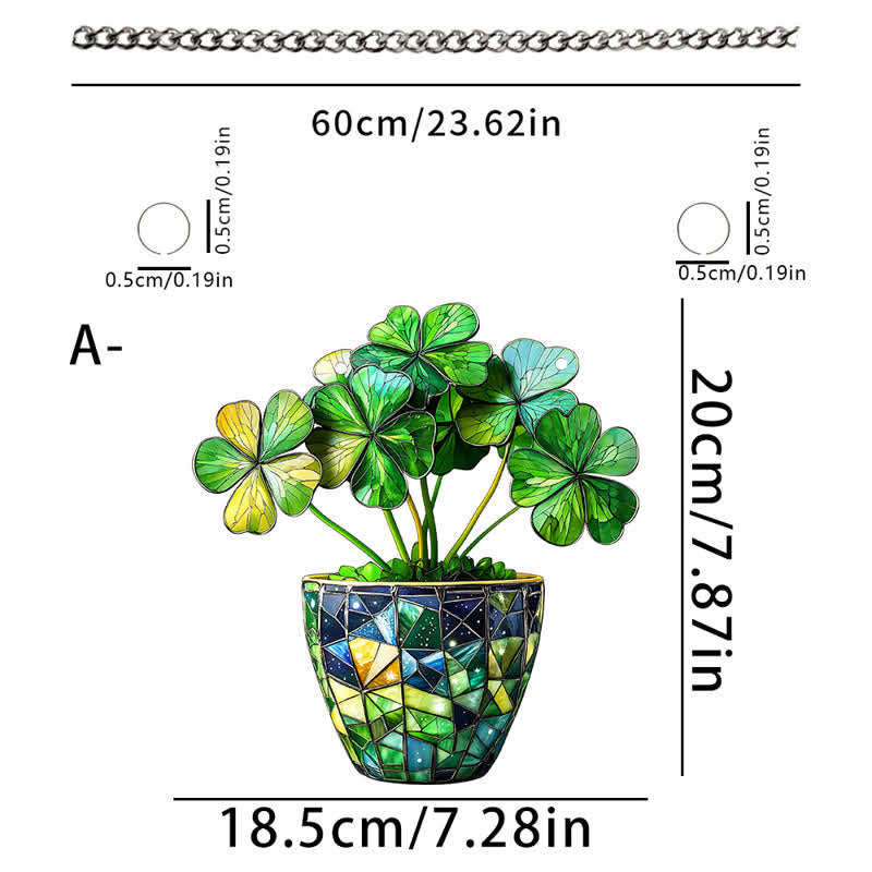 Pianta decorativa in acrilico da appendere alla finestra