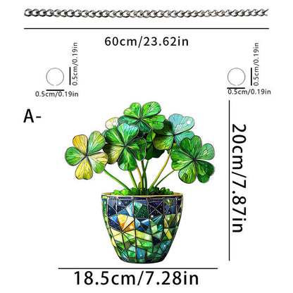 Pianta decorativa in acrilico da appendere alla finestra
