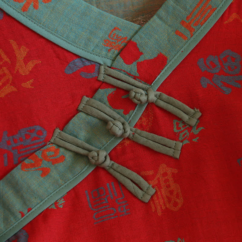 Completo da notte in garza di cotone vintage con scollo a V