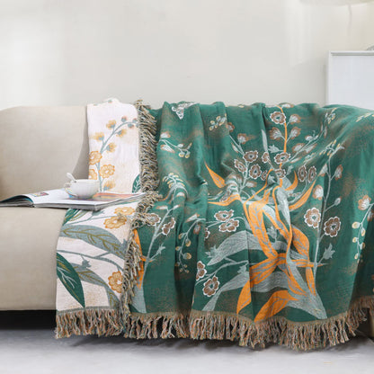 Coperta reversibile in garza di cotone con nappa rinfrescante
