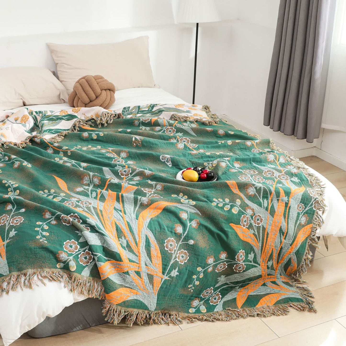 Coperta reversibile in garza di cotone con nappa rinfrescante