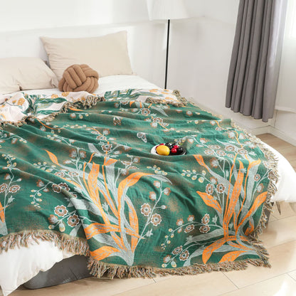 Coperta reversibile in garza di cotone con nappa rinfrescante