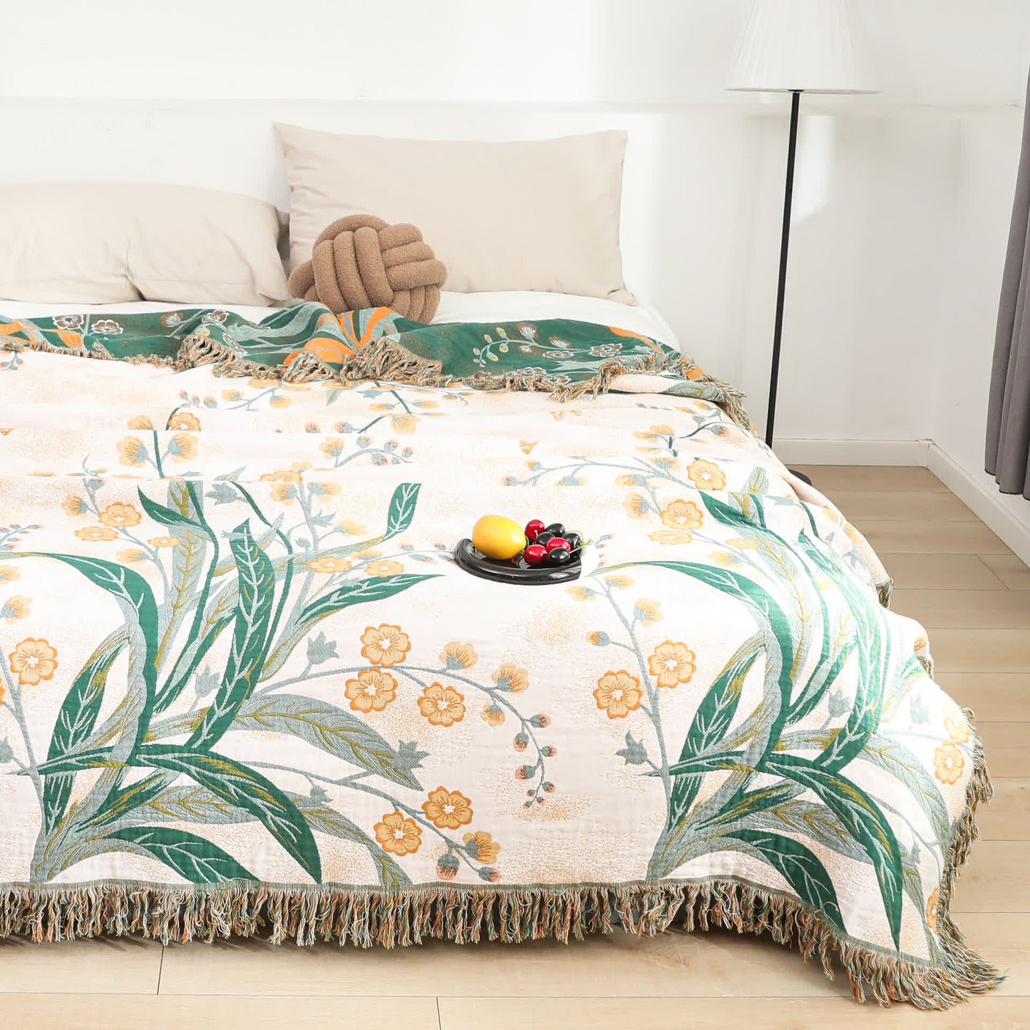 Coperta reversibile in garza di cotone con nappa rinfrescante