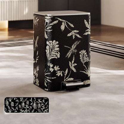 Elegante cestino per rifiuti in pelle pastorale resistente
