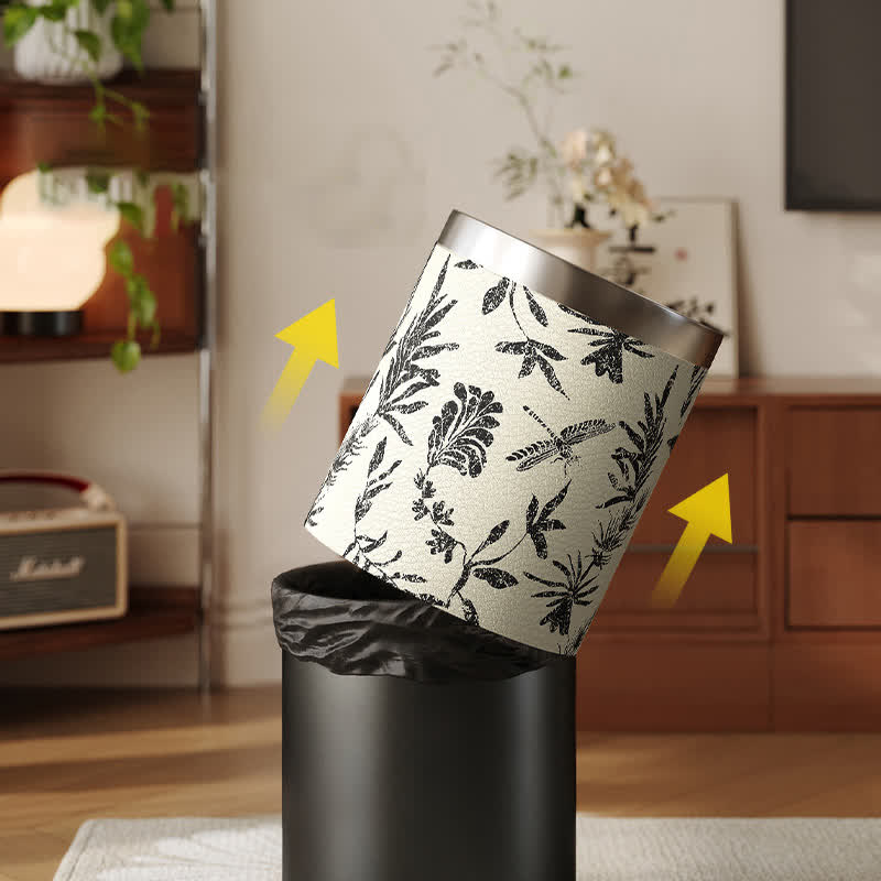 Elegante cestino per rifiuti in pelle pastorale resistente