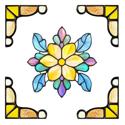 Adesivo decorativo statico bifacciale per finestre