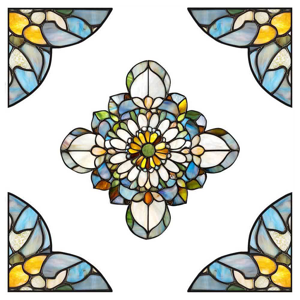 Adesivo decorativo statico bifacciale per finestre