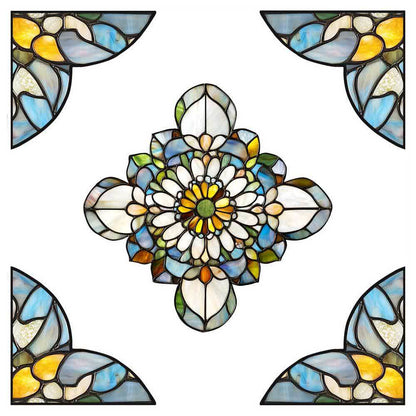 Adesivo decorativo statico bifacciale per finestre