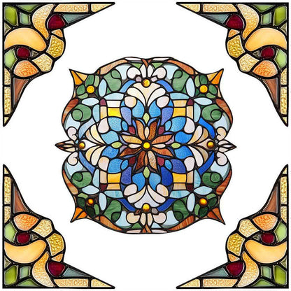 Adesivo decorativo statico bifacciale per finestre