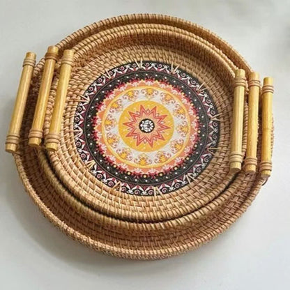 Cestino per snack in rattan in stile etnico