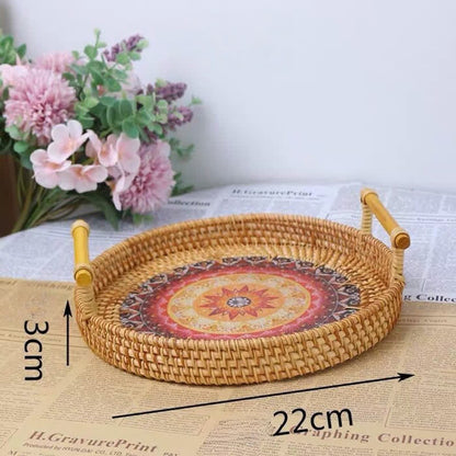 Cestino per snack in rattan in stile etnico