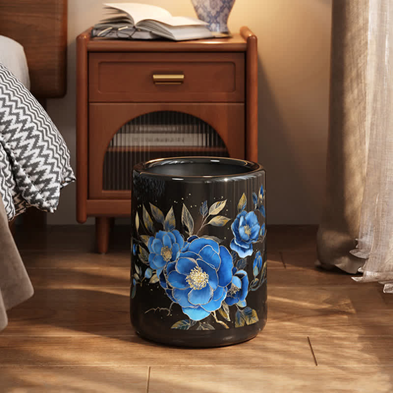Cestino per la spazzatura resistente a doppio strato con fiori in fiore