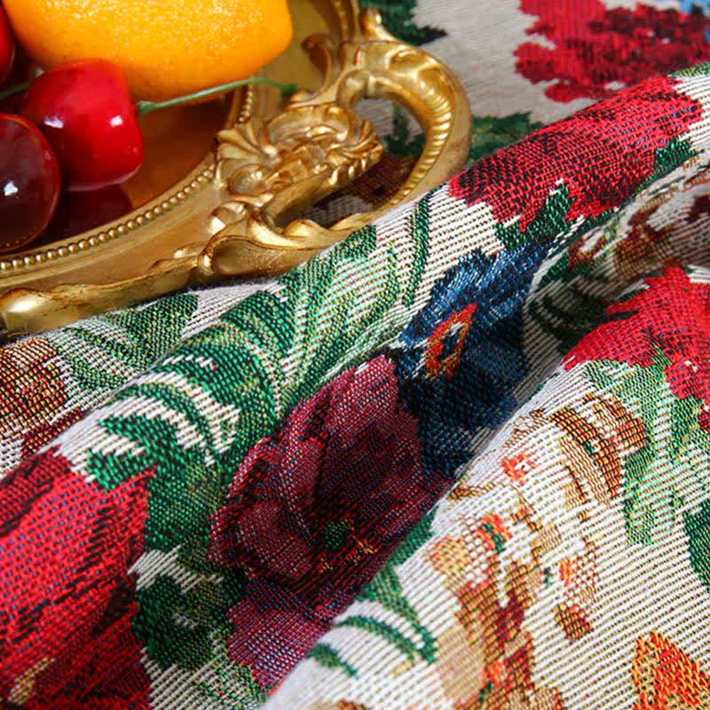 Tovaglia arricciata antipolvere jacquard retrò