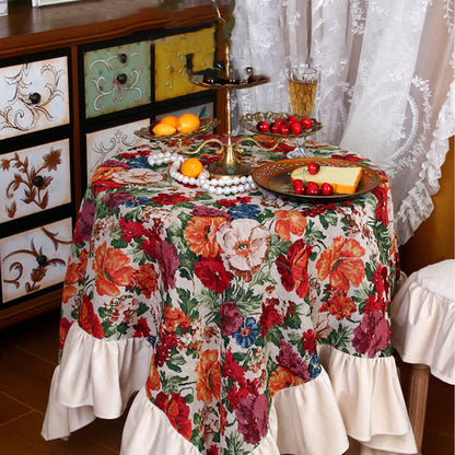 Tovaglia arricciata antipolvere jacquard retrò