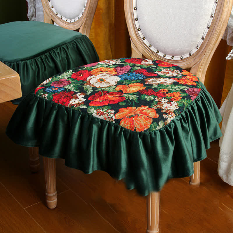 Cuscino da pavimento quadrato rimovibile con motivo floreale vintage
