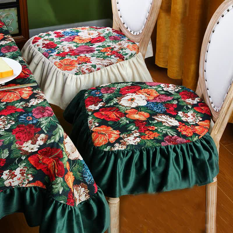 Cuscino da pavimento quadrato rimovibile con motivo floreale vintage