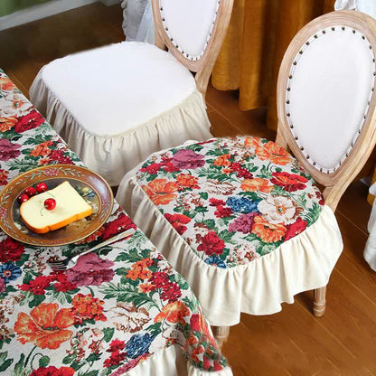 Cuscino da pavimento quadrato rimovibile con motivo floreale vintage