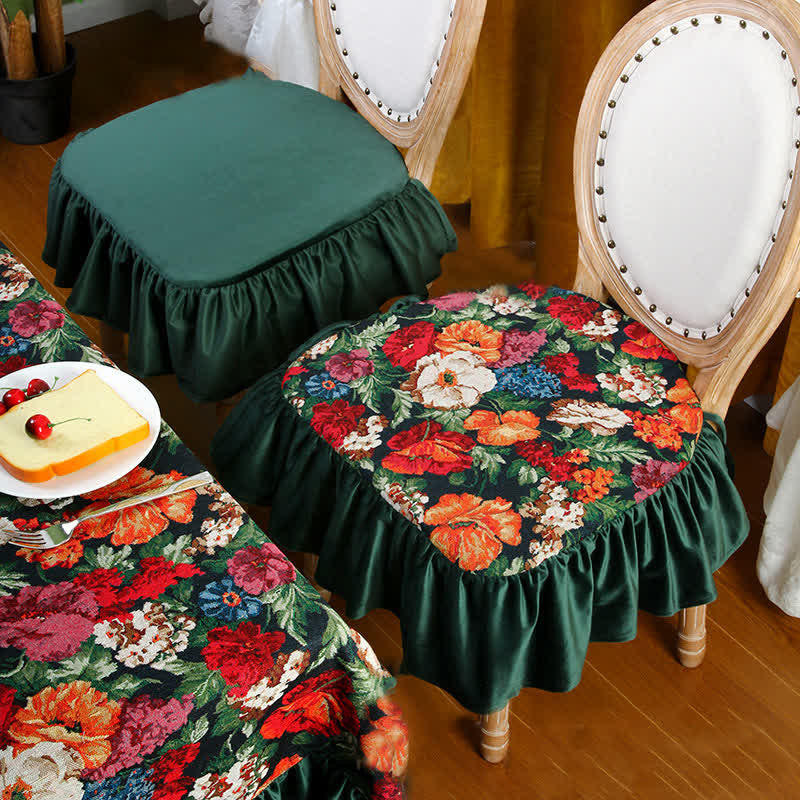 Cuscino da pavimento quadrato rimovibile con motivo floreale vintage