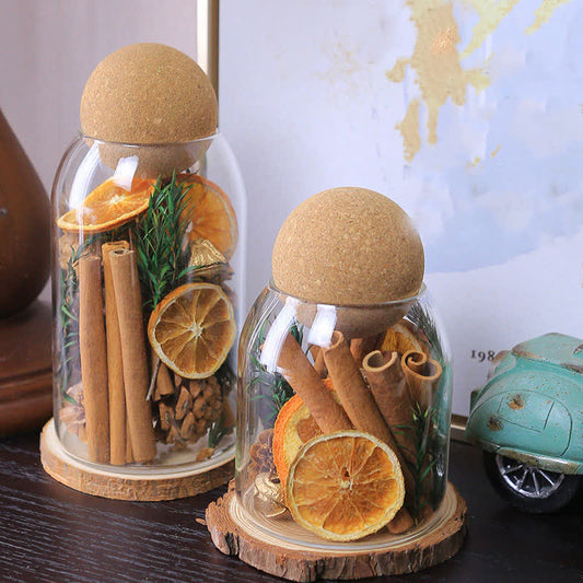 Vaso in vetro profumato per aromaterapia creativa