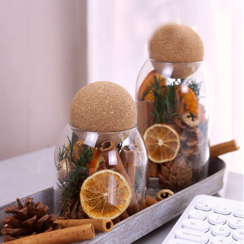 Vaso in vetro profumato per aromaterapia creativa