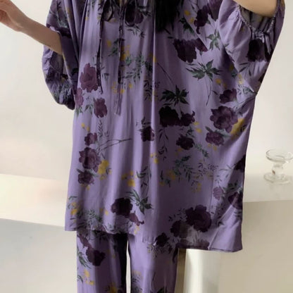 Completo da notte Vintage Rose taglie forti