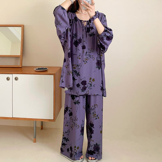 Completo da notte Vintage Rose taglie forti