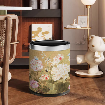 Cestino per rifiuti vintage floreale di grande capacità
